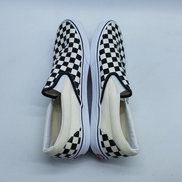 Vans Off The Wall Checkerboard Mens Size 12 Slip On Shoes Black White *Worn once - Picture 6 of 11
